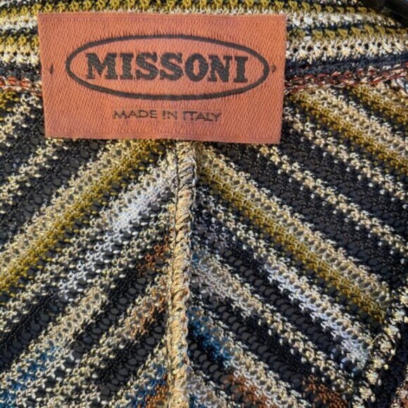 Missoni Women's Striped Zig-Zag Pattern Knitwear Pant & Cardigan Suit Size Med - Picture 5 of 15